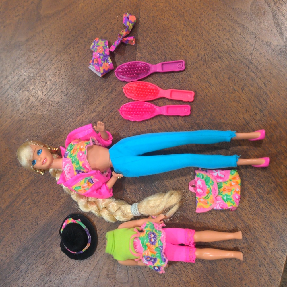 VTG Vintage Barbie Hollywood Hair Doll Mattel without Clothes, Stacey Little Sis
